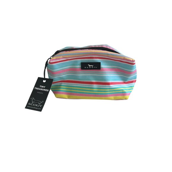 SCOUT Tiny Pleasures Striped Cosmetic Toiletry Makeup Bag NEW NWT - Picture 5 of 6